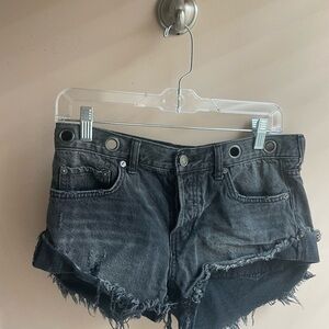FP black jean shorts size 26